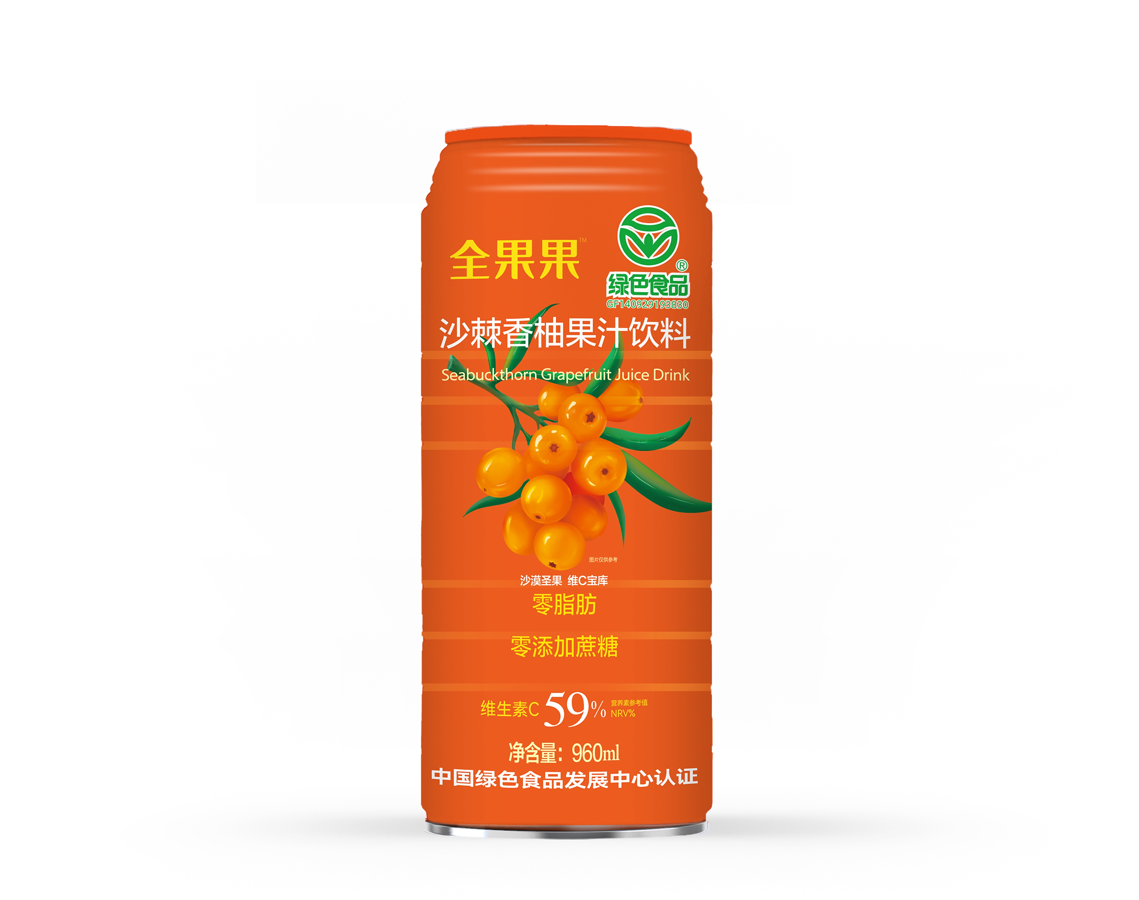 沙果果沙棘香柚佐餐饮料960ml*1瓶