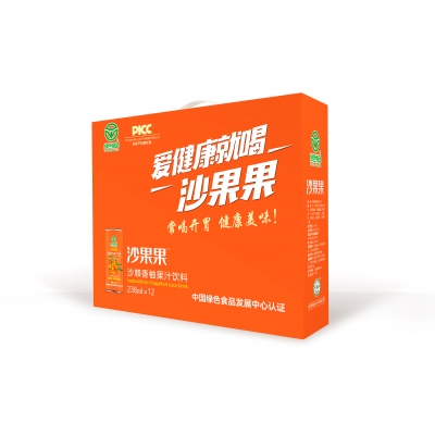 特价沙果果沙棘香柚果汁饮料238ml*12瓶/1提.买1送1